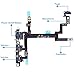 MMOBIEL Power Button Volume Flex Cable Compatible with iPhone 5 2012 - Power On/Off Button Replacement - Incl. Mute Switch, Microphone and Screwdrivers