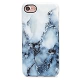 GOLINK iPhone 7 4.7 inch Case Slim-Fit Anti-Scratch Shock Proof Anti-Finger Print Flexible TPU Gel Case For iPhone 7 4.7 inch Display - White Blue Marble