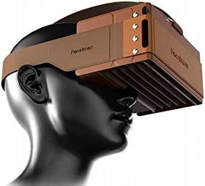 Headset VR, Focalmax Foldable 3D VR Glasses with Comfortable Leather Texture, Virtual Reality Headset in Coffee Color