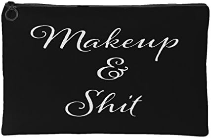 Makeup &amp; Shit Bag (12"x8", Black)