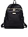 Luckysmile Water-resistant Nylon Backpack Purse Fashion Daypack for Womens Girls (Black-1132)