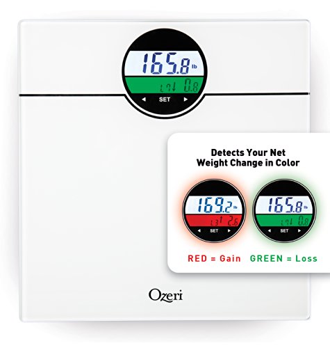 Ozeri ZB21-W WeightMaster 400 lbs Digital Bath Scale with BMI and Weight Change Detection, White