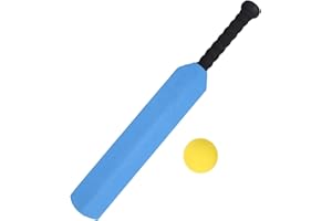MERIGLARE Cricket Bat, Cricket Game, EVA Foam Tennis Toys, 1 Racket and 1x Ball, Lightweight Training Aid, Sport Playing Toys
