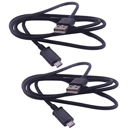 DIYmall 1meter USB to Micro USB Cable Power Cable for BBC Micro:bit Microbit Microcontroller Board Black TPE USB Cable of Quality for Electronics Pack of 2pcs