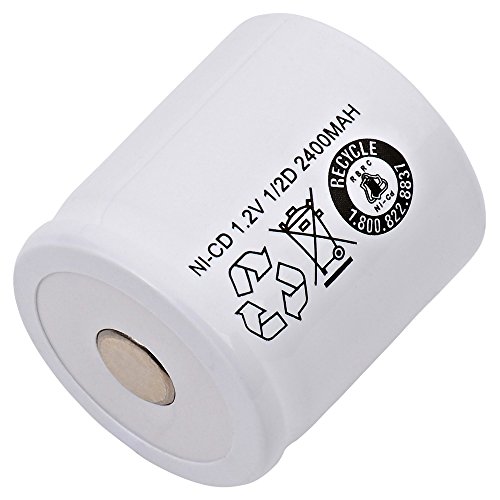 Dantona Single Cells 1/2D-2400 Nickel Cadmium (NICD) - Rechargeable