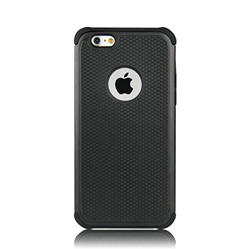 New 3 IN 1 Football Pattern Silicone PC Case For iphone 6 /3 in 1 (Black)