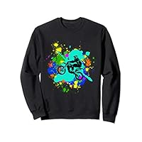 Dirtbike colouring Bike with nice Wheel, stunts, cc & Engine Sweatshirt