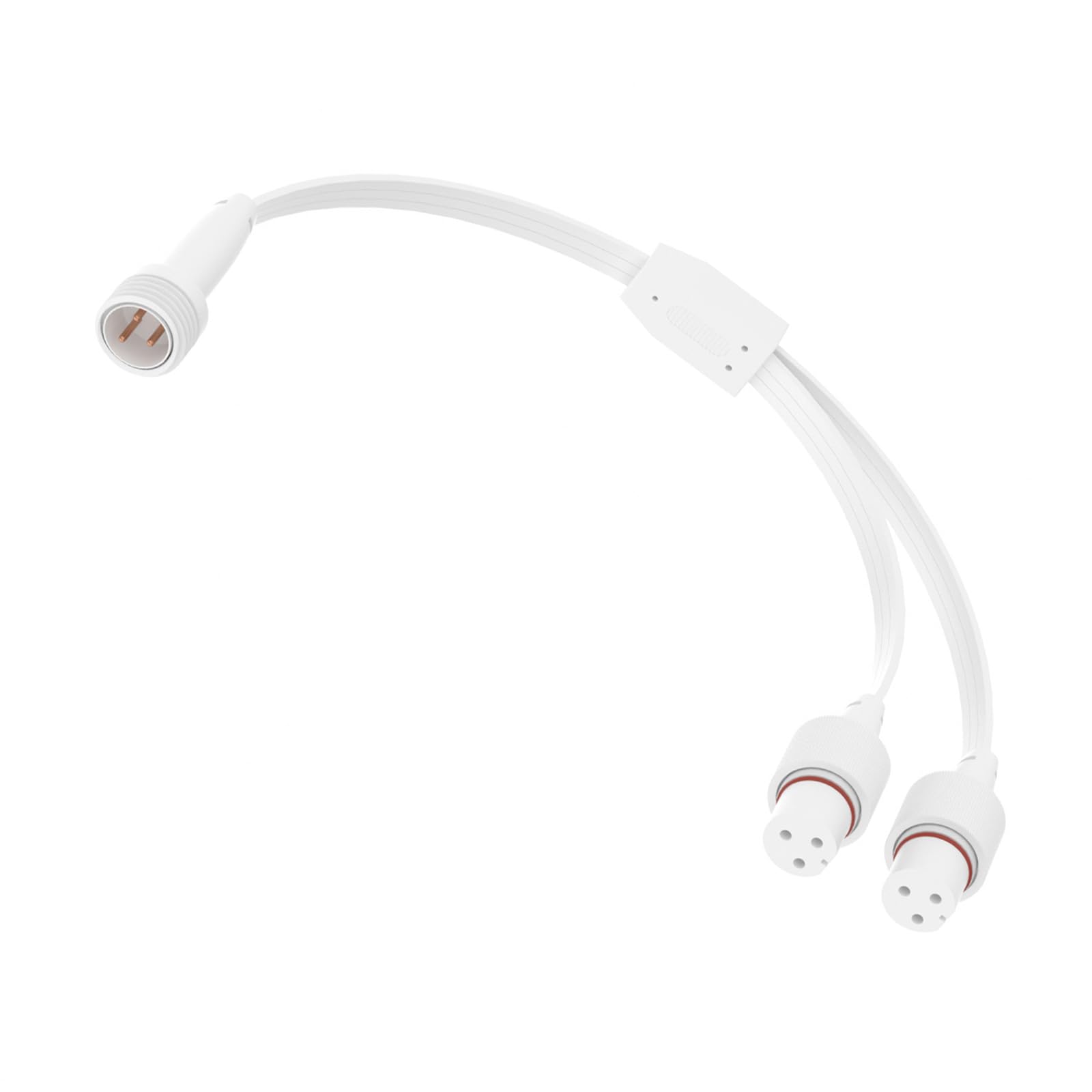 Photo 1 of 1 Male to 2 Females Y-Splitter for Govee Permanent Outdoor Lights, Y-Shaped Extension Cable Compatible with Govee H705A H705B H705C 3 Pin Permanent Outdoor Lights