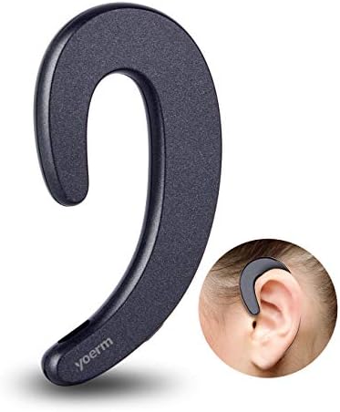 RUNCHENG Bluetooth Headphones, Non Ear Plug Bluetooth Headphones,Painless Comfortable Wearing,Very Light Built-in Mic,Ear-Hook Headphones Suitable for iPhone and Android Smartphones (Single-Ear)