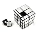 FC MXBB 3X3 Mirror Cube Speed Puzzle Color Black and Sticker Silver; Fun toys Educational toys Ideal toys for Kids BEST GIFT(Size:57mmx57mmx57mm)