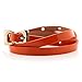 Girls Sweet Leather Patent Skinny Belt Bow Metal Slender Belt Candy Color
