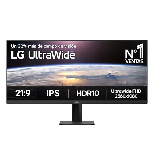 29U511A-B - Monitor UltraWide 29" (2560x1080), 21:9, Panel IPS UWFHD, HDR10, 100Hz, 5ms (GtG), Super Resolution+, Negro con Textura, FlickerSafe, Dual Controller, Inclinación Ajustable, Multitarea