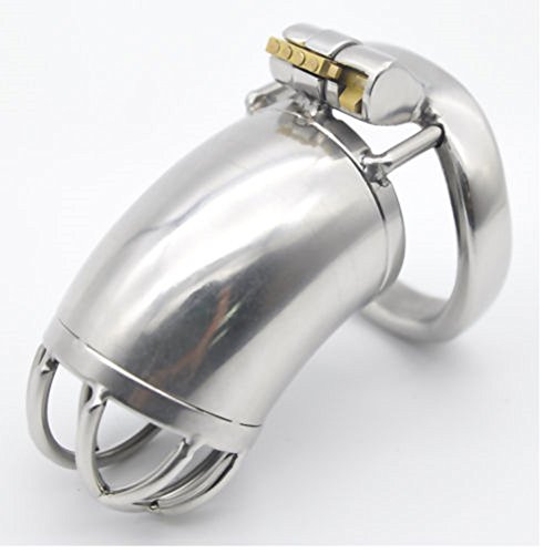 YiFeng Stainless Steel Male Chastity Cage Device Belt Restraint Men Bondage Fetish ZCS145 (50mm Ring)