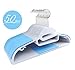 50pcs Clothes Hangers Sturdy Slim Lightweight Clothing Hanger with 360-degree Swivel Steel Hook Non-Slip S Shape Space Saving Design for Dress Pants Shirt Sweater Jacket with Clothing Care Tips