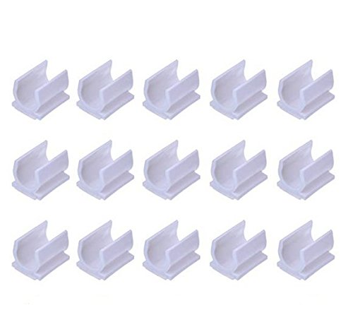 VNDEFUL 10PCS White Color Pen Adhesive Clip Holder for for Pen Paint Brush to Stick on White Board Desk, Wall, Car - Thumbnail 4