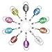 ljdeals Retractable Badge Holder Carabiner Reel Clip On ID Card Holder Translucent, Pack of 10- Assorted Colors