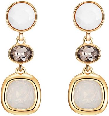 Slyq Jewelry trendy geometric drop earring cream fashion earrings for kids