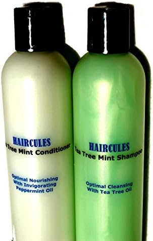 Tea Tree Shampoo Peppermint Oil Mint Conditioner Set Hydrating Volumizing Anti Dandruff Shampoo Treatment Formula 8 oz. For All Hair Types Stylish World-Class Women Men Kids Organic Color Safe