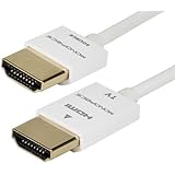 Monoprice Ultra Slim Series 6ft 10.2Gbps High Performance HDMI Cable w/ RedMere Technology Supports Ethernet, 3D, 4K and Audio Return - White