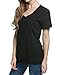 Oyanus Women's Casual Basic V Neck Short & Long Sleeve T Shirt Women Loose Solid Comfy Tee Shirt from S to Plus Size