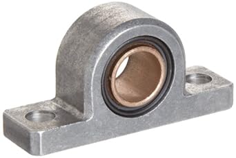 Spyraflo PB1-500-B SAE-840 Oil Impregnated Bronze Bearing Pillow Block, 2 Bolt Holes, 0.50" Bore Diameter, Aluminum, Inch