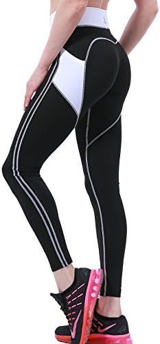 OVESPORT Women's Yoga Pants with Pockets High Waist Active Workout Leggings for Running Sports Fitness Gym