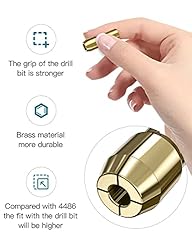 Collet Set for Dremel, 10Pcs Replacement 4485 Brass