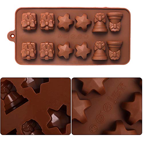 4 Pack Chocolate Silicone Mold, Candy Mold, Chocolate Cake Decoration, Jelly, Fudge, Christmas-themed Chocolate Candy Mold - Thumbnail 3