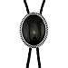 Lanxy Vintage Western Cowboy Larger Black Stone Bolo Tie For Men Native American