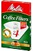 Melitta Cone Coffee Filters with Measure Markings No. 4 White 40 Count Pack of 2 (80 Filters Total)