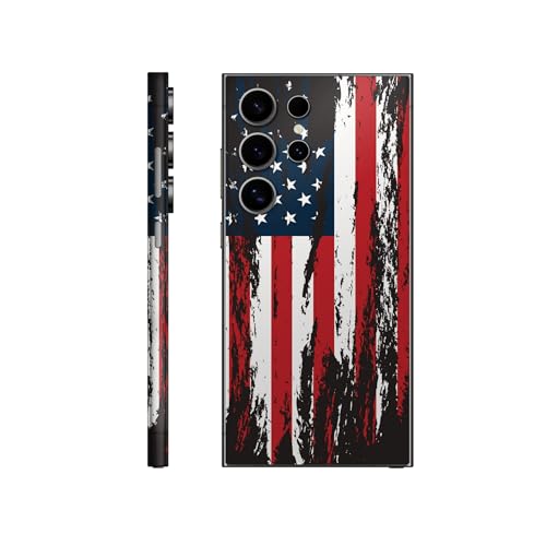 Phone Skin Compatible with Samsung Galaxy S24 Ultra - Tattered Flag - Premium 3…