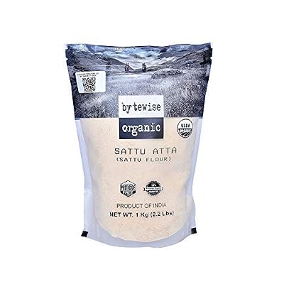 Bytewise Organic Roasted Chickpea - Barley Flour Sattu Atta, 2 Lb