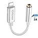 Lightning to 3.5mm Audio Headphone Jack Adapter, ADABUNNY Lightning to 3.5mm Female Headphone Jack Adapter Cable Converter for iPhone 7/7 Plus (Silver)-No Calling and Music Control