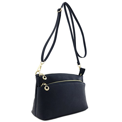 Versatile Handbags. Double Zip Pocket Versatile Crossbody Bag Deep Sea.