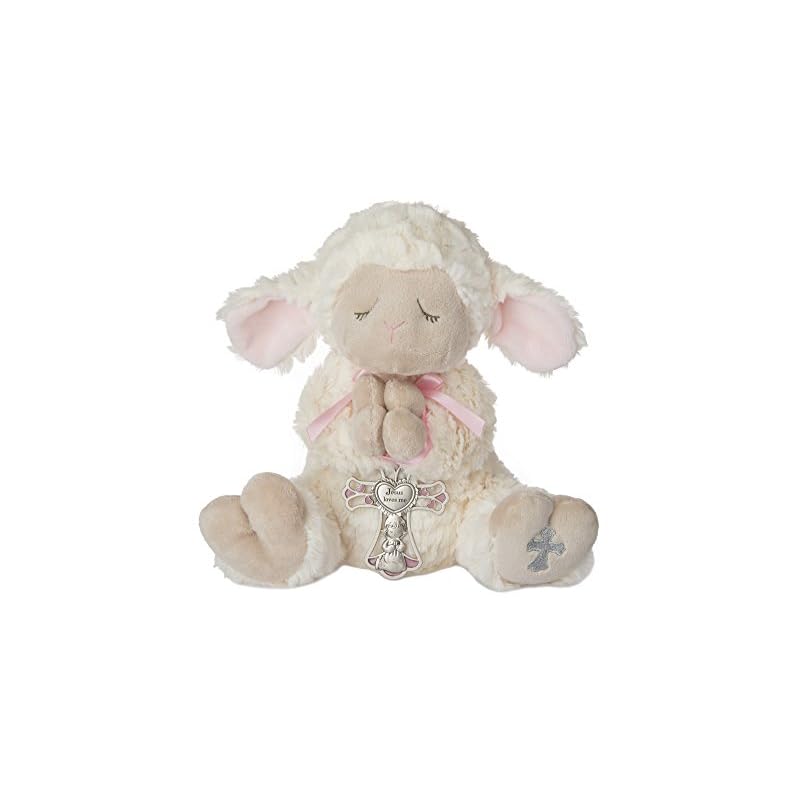 Ganz Serenity Lamb with Crib Cross Christening or Baptism Gift (Pink (Girl))