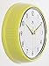 Infinity Instruments 10940-AURA Retro 9-1/2-Inch Metal Wall Clock,Yellow