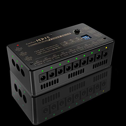 SanJune Guitar Isolated Pedal Power Supply 15 DC Outputs Fully Isolated