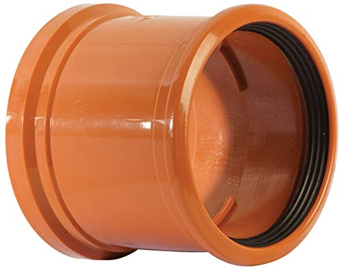 Polypipe UG401 Terracotta Underground Slip Coupling 110mm for Joining 2 Pipes
