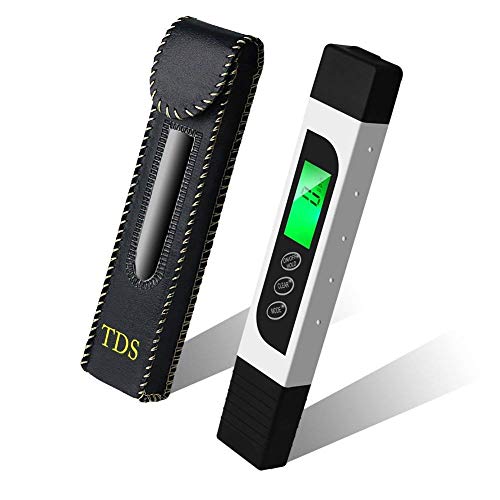 EHM TDS Meter - Water Quality Tester - TDS, EC & Temperature Meter 3 in 1, 0-9999 ppm Meter, LCD Display, TDS Meter for Drinking Water Test, Coffee, Swimming Pool, Aquarium, RO/DI Water, Hydroponics