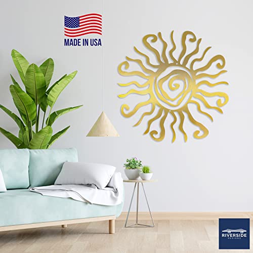 Riverside Designs Wacky Sun Metal Wall Art Outdoor Decor 12 Inches
