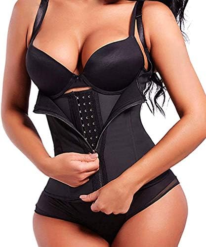 Women's Underbust Corset Waist Trainer Cincher Steel Boned Body Shaper Vest with Adjustable Straps
