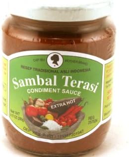 Sambal Terasi (Condiment Sauce Extra Hot) - 9.17oz (Pack of 6)