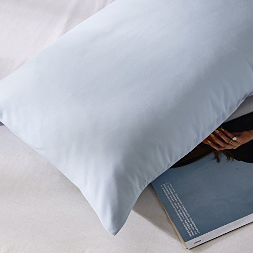 OAITE Duvet Cover,Protects and Covers your Comforter/Duvet Insert,Luxury 100% Super Soft Microfiber,King Size,Color LightSkyBlue,3 Piece Duvet Cover Set Includes 2 Pillow Shams - Thumbnail 3