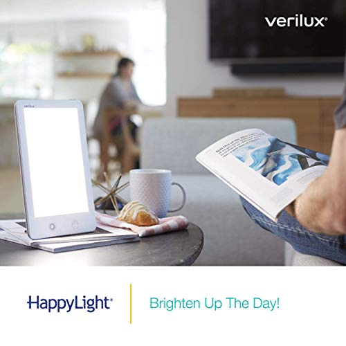 Verilux HappyLight VT32 Touch 10,000 Lux LED Bright White Light Therapy Lamp with Adjustable Color and Brightness Controls