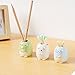 Jaswass Mini Ceramic Toothbrush Holder Set of 4 Cute Animal Design (Dinosaur & Bear), Small Bathroom Storage Organizer for Toothbrush, Cotton Swabs, Toothpicks