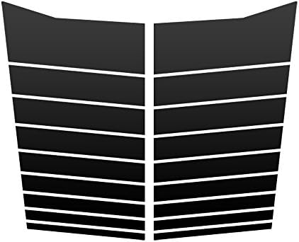 Auto Vynamics - FRD-102-STRIPES-MBLA - Matte Black Vinyl Hood Decal Kit - Stripe Design - Ford F150 Pickup - Mirrored Pair - (2) Piece Complete Kit