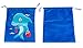 BLUE PANDA Drawstring Favor Bags for Shark Party (10 x 12 In, 12 Pack)