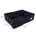 Petsfit Upgrade Travel Portable Cat Litter Box for for Medium Cats & Kitties,Leak-Proof, Lightweight, Foldable (Black（Without lid）, 15.5