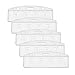 Outus 5 PCS Swipe Badge Holder Horizontal Half Card Frosted Rigid Clear Plastic ID Card Holder for Swiping ID Credit