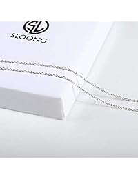 AMOFA - Collar con colgante de plata de ley 925 con diseño de ojo del diablo y circonita azul y blanco